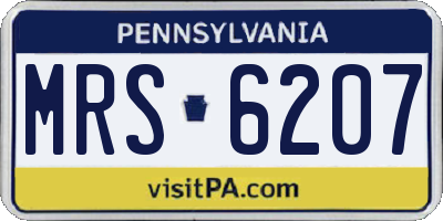 PA license plate MRS6207
