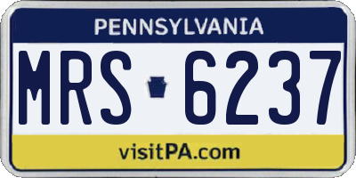 PA license plate MRS6237