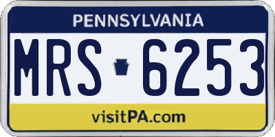 PA license plate MRS6253