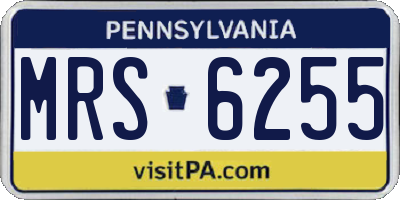 PA license plate MRS6255