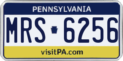 PA license plate MRS6256