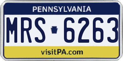 PA license plate MRS6263