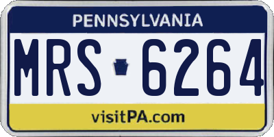 PA license plate MRS6264