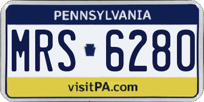 PA license plate MRS6280
