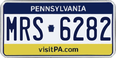 PA license plate MRS6282