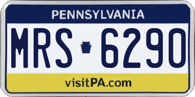 PA license plate MRS6290