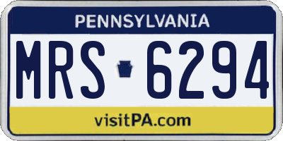 PA license plate MRS6294