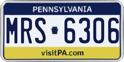PA license plate MRS6306