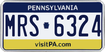 PA license plate MRS6324