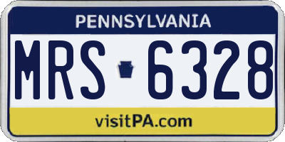 PA license plate MRS6328