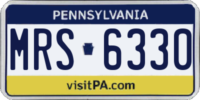 PA license plate MRS6330