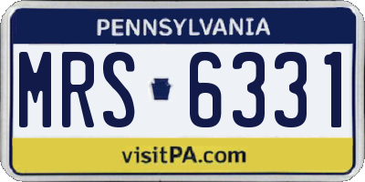 PA license plate MRS6331