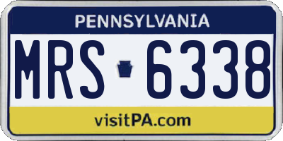 PA license plate MRS6338