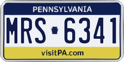 PA license plate MRS6341