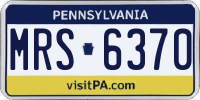 PA license plate MRS6370