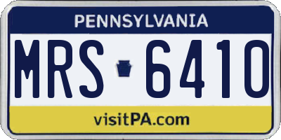 PA license plate MRS6410