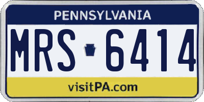 PA license plate MRS6414