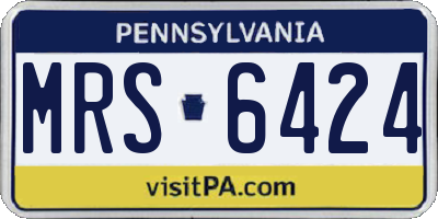PA license plate MRS6424