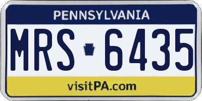 PA license plate MRS6435