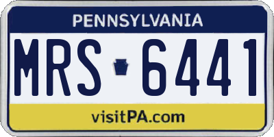 PA license plate MRS6441