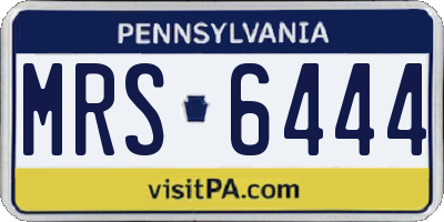 PA license plate MRS6444