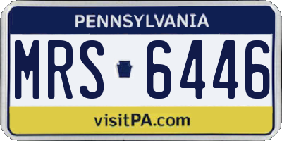 PA license plate MRS6446