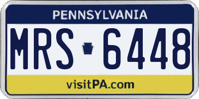PA license plate MRS6448