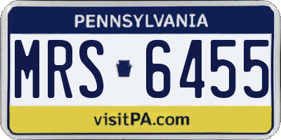 PA license plate MRS6455