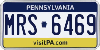 PA license plate MRS6469