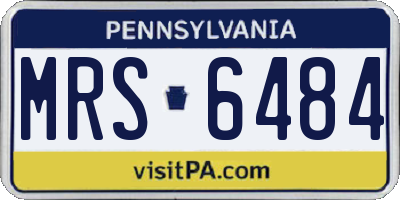 PA license plate MRS6484
