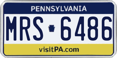 PA license plate MRS6486