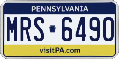 PA license plate MRS6490