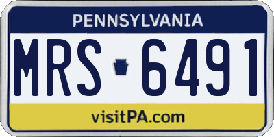 PA license plate MRS6491