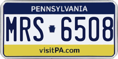 PA license plate MRS6508