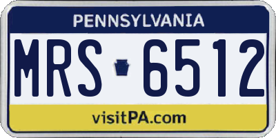 PA license plate MRS6512