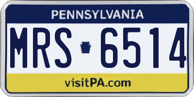PA license plate MRS6514
