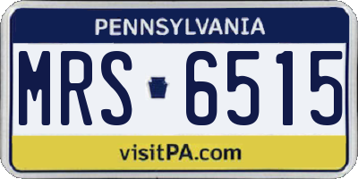 PA license plate MRS6515