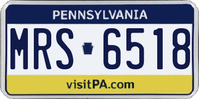 PA license plate MRS6518
