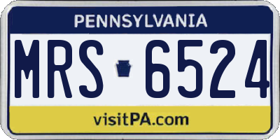 PA license plate MRS6524