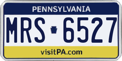 PA license plate MRS6527