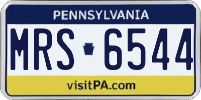 PA license plate MRS6544