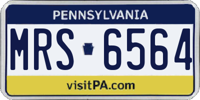 PA license plate MRS6564
