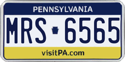 PA license plate MRS6565