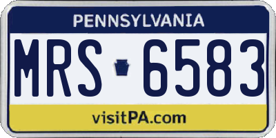 PA license plate MRS6583