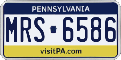 PA license plate MRS6586