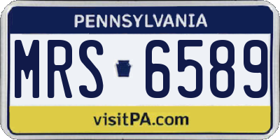 PA license plate MRS6589