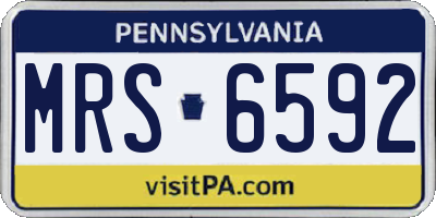 PA license plate MRS6592
