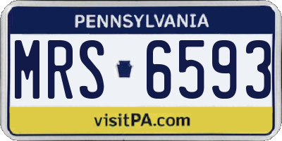PA license plate MRS6593