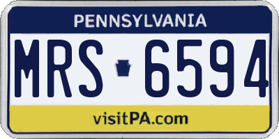 PA license plate MRS6594