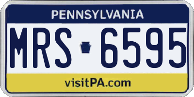 PA license plate MRS6595